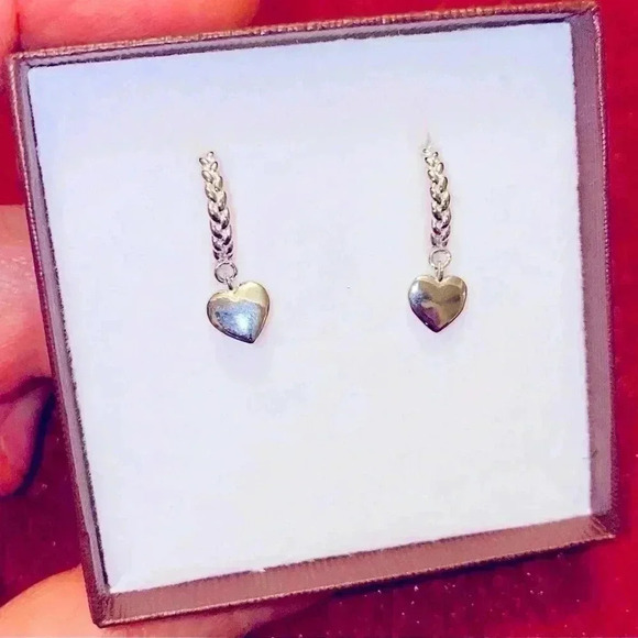 Jewelry - Cute 🥰  sterling silver Hearts ❤️ earrings, perfect as a present 💝